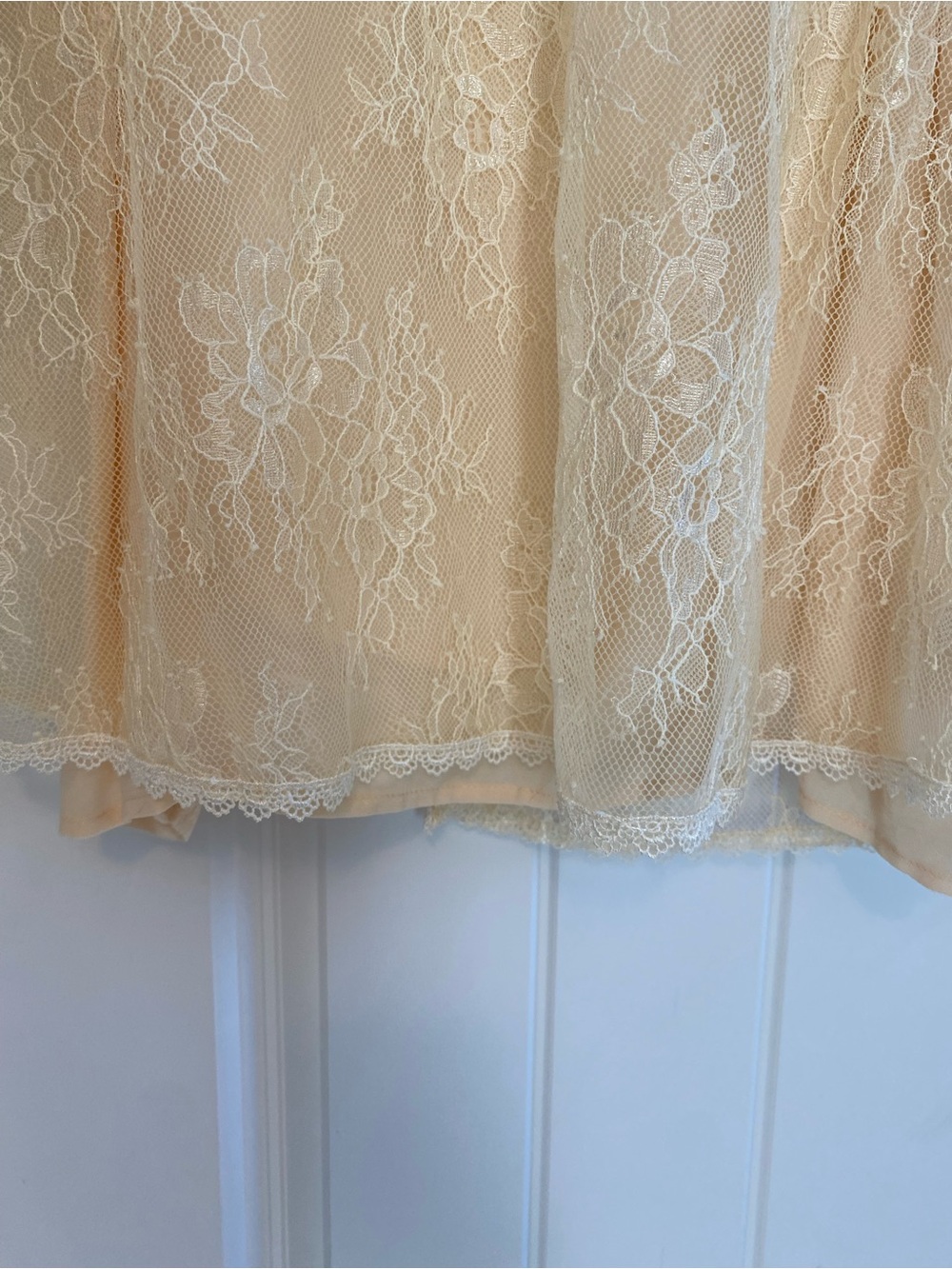 Free People Pale Yellow Lace Puff Sleeve Blouse - Picture 5 of 8